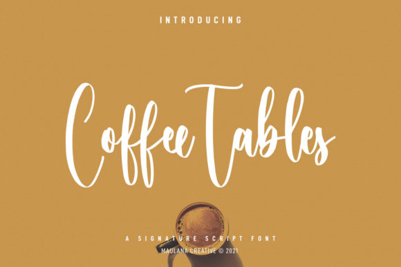 Coffee Tables Script: A Modern Calligraphic Masterpiece